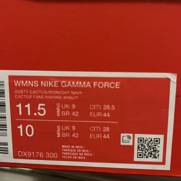 Nike Gamma Air Force Dusty Cactus Trainers White/Blue/Turquoise New in box - Picture 5 of 13